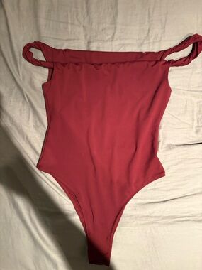 Off-Shoulder burgundy Women’s Bodysuit